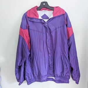 Vintage 80s Venezia Windbreaker Ski Jacket Purple 14/16